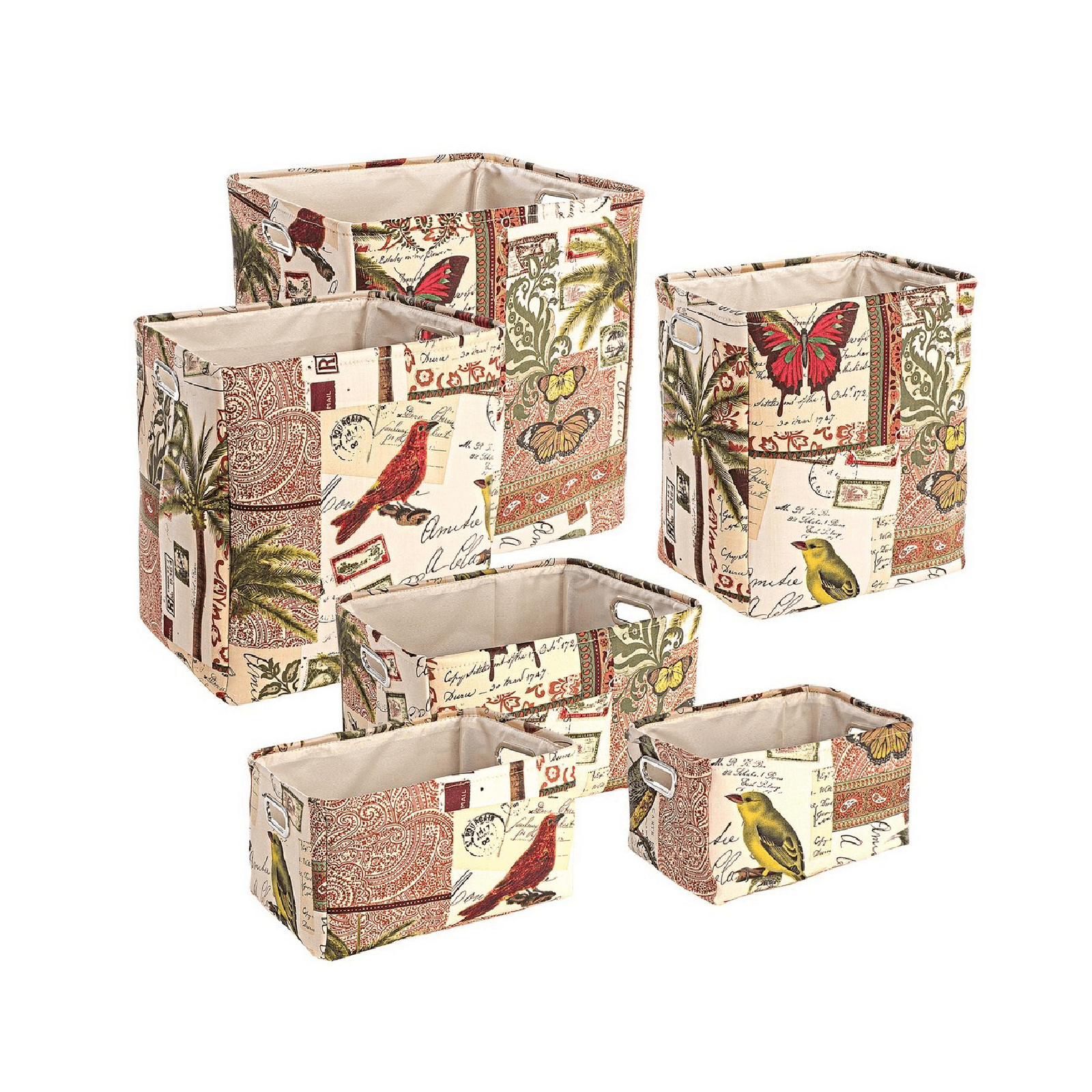 Set 6 porta oggetti "Botanic" rettangolare in plastica in Organizer per cassetti Decor Space - Altamura, commercioVirtuoso.it