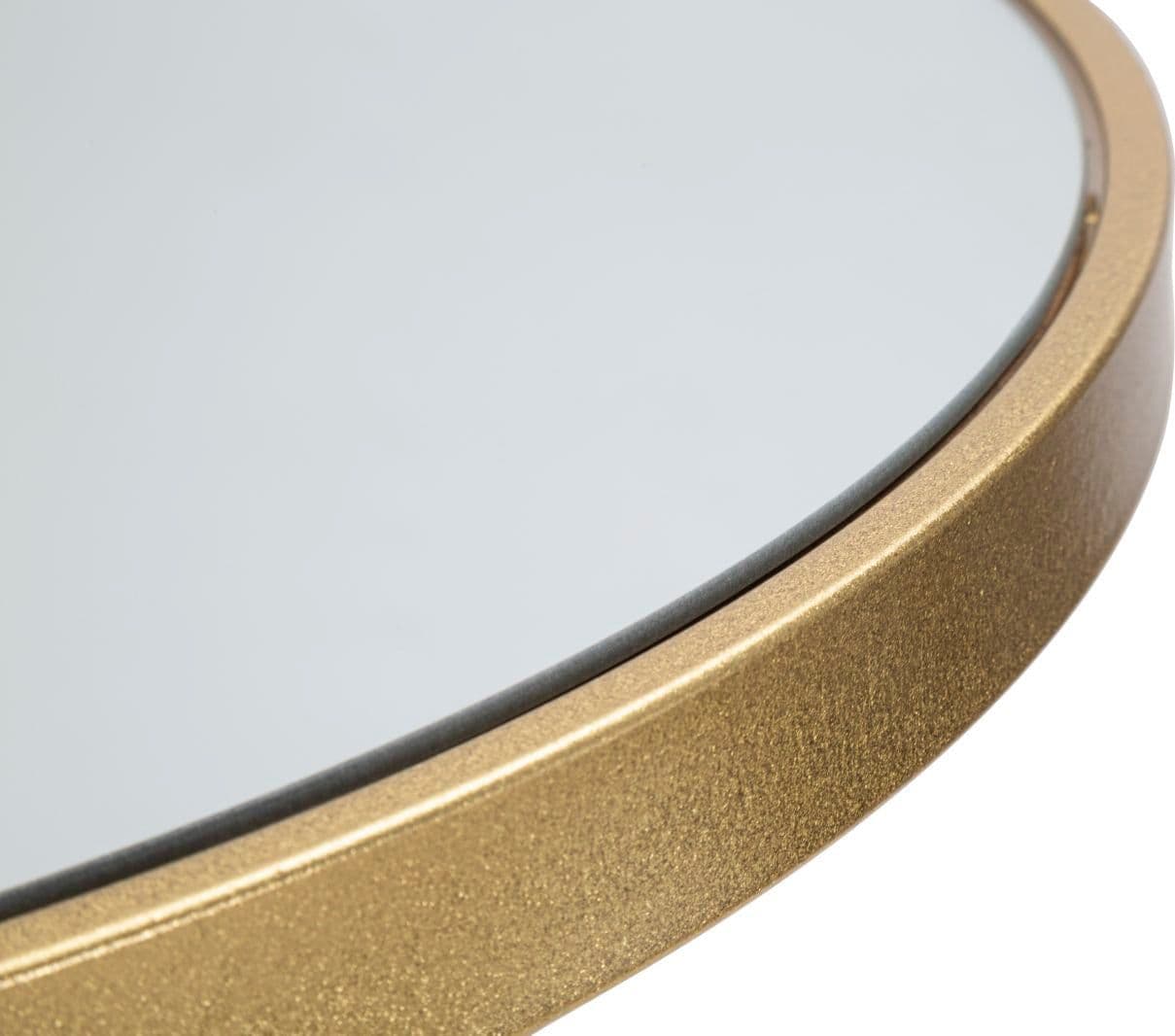 Tavolo da bar "Circle" struttura in ferro color oro e ripiano in vetro per interni in Console e tavoli da divano Decor Space - Altamura, commercioVirtuoso.it