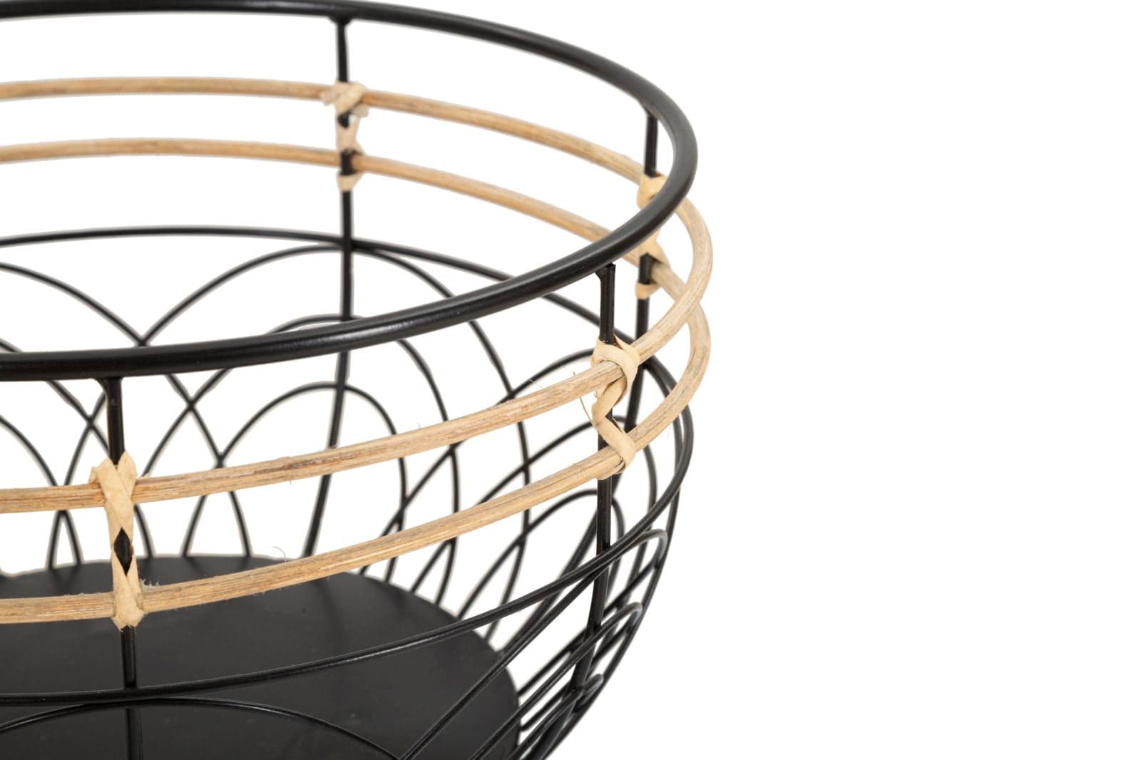 Porta vasi "Oporto" struttura in metallo e rattan per interni set da 3 in Soprammobili Decor Space - Altamura, commercioVirtuoso.it