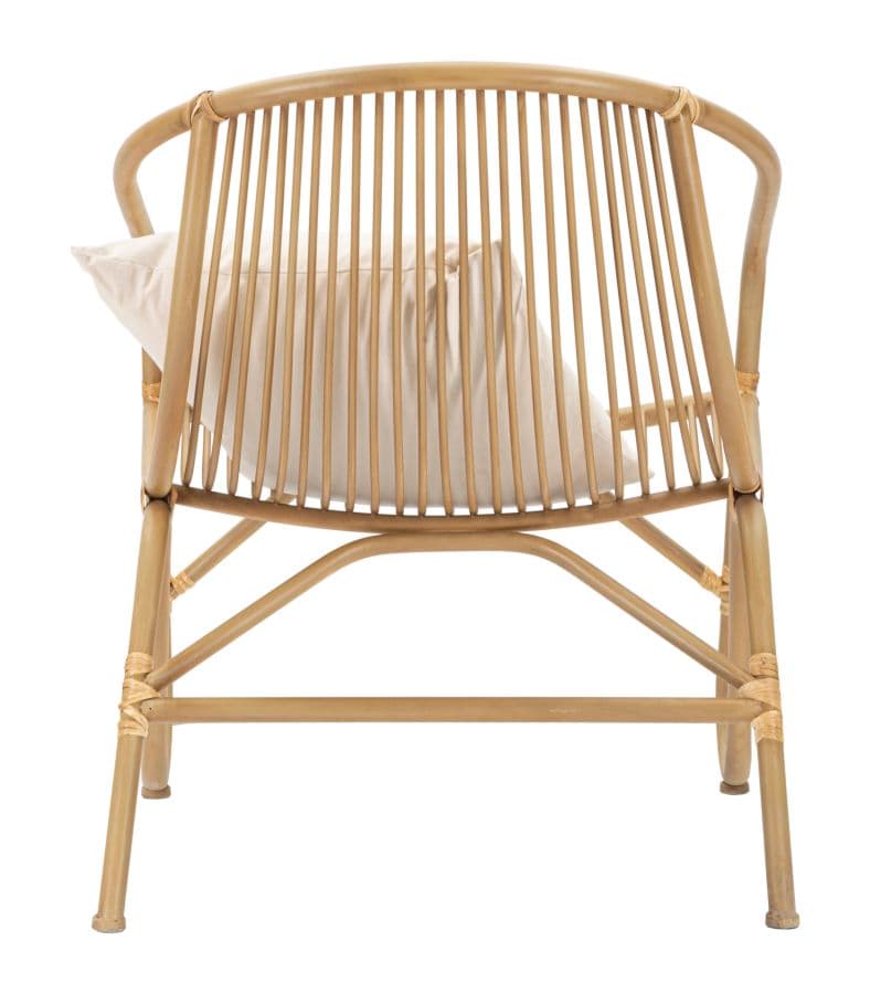 Poltrona "Panama" in metallo e rattan con cuscino per interni in Poltrone Decor Space - Altamura, commercioVirtuoso.it