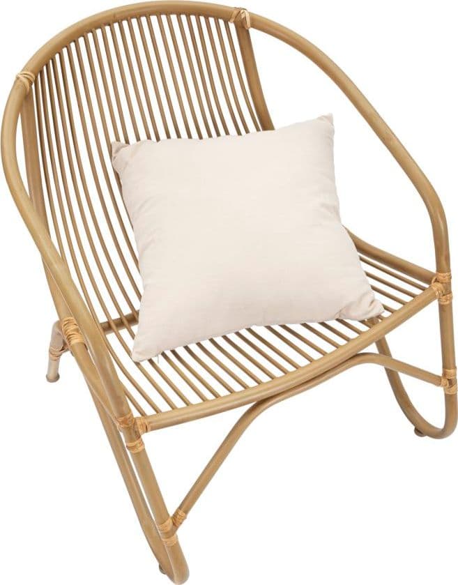 Poltrona "Panama" in metallo e rattan con cuscino per interni in Poltrone Decor Space - Altamura, commercioVirtuoso.it