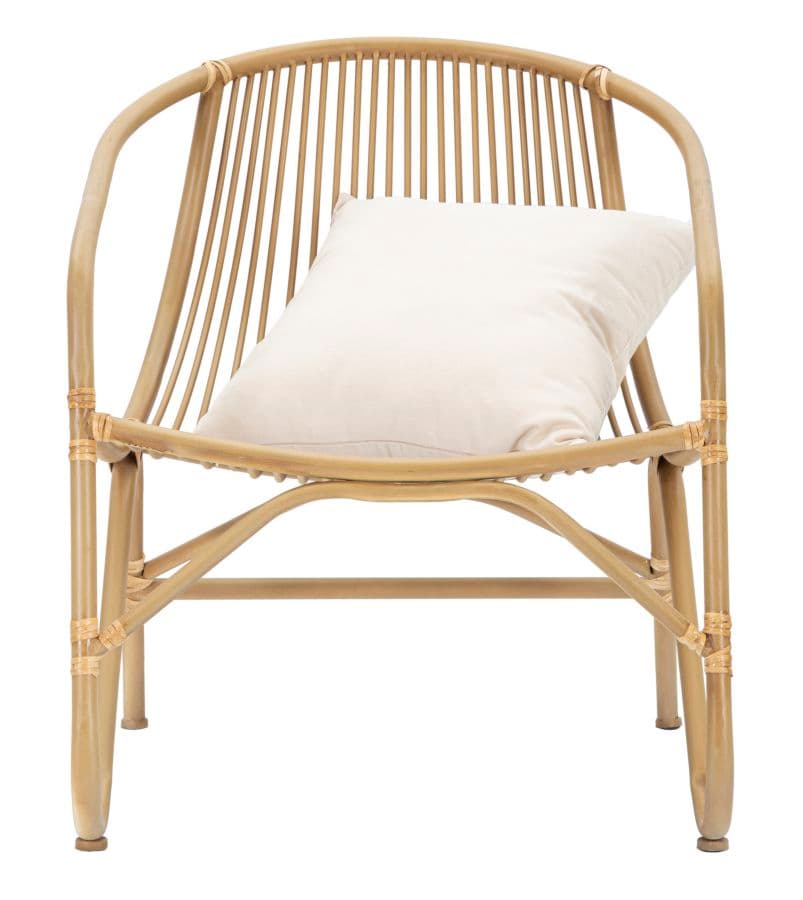 Poltrona "Panama" in metallo e rattan con cuscino per interni in Poltrone Decor Space - Altamura, commercioVirtuoso.it