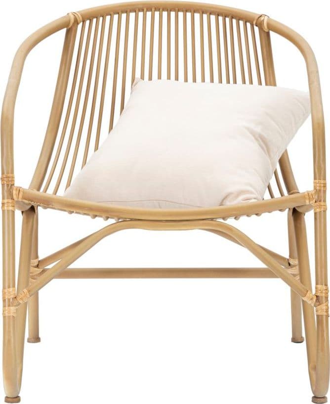 Poltrona "Panama" in metallo e rattan con cuscino per interni in Poltrone Decor Space - Altamura, commercioVirtuoso.it