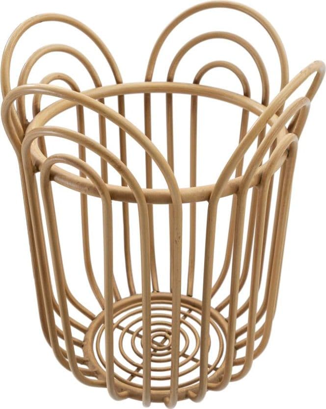 Porta vaso "Panama" in metallo con finiture in rattan per interni in Soprammobili Decor Space - Altamura, commercioVirtuoso.it