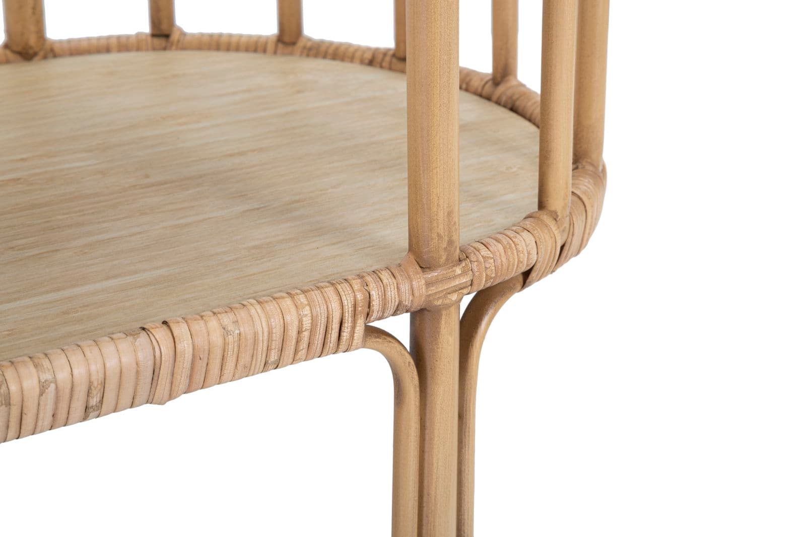 Console "Panama" struttura in metallo e rattan con ripiani per interni in Credenze Decor Space - Altamura, commercioVirtuoso.it