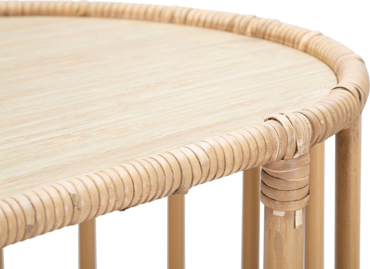 Console "Panama" struttura in metallo e rattan con ripiani per interni in Credenze Decor Space - Altamura, commercioVirtuoso.it