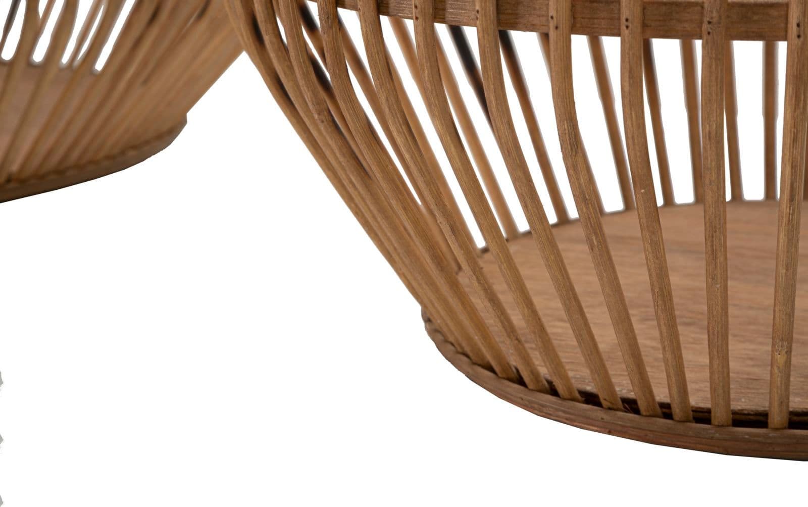 Cestoni "Fuji" in rattan con decorazioni in tessuto per interni set da 2 in Soprammobili Decor Space - Altamura, commercioVirtuoso.it