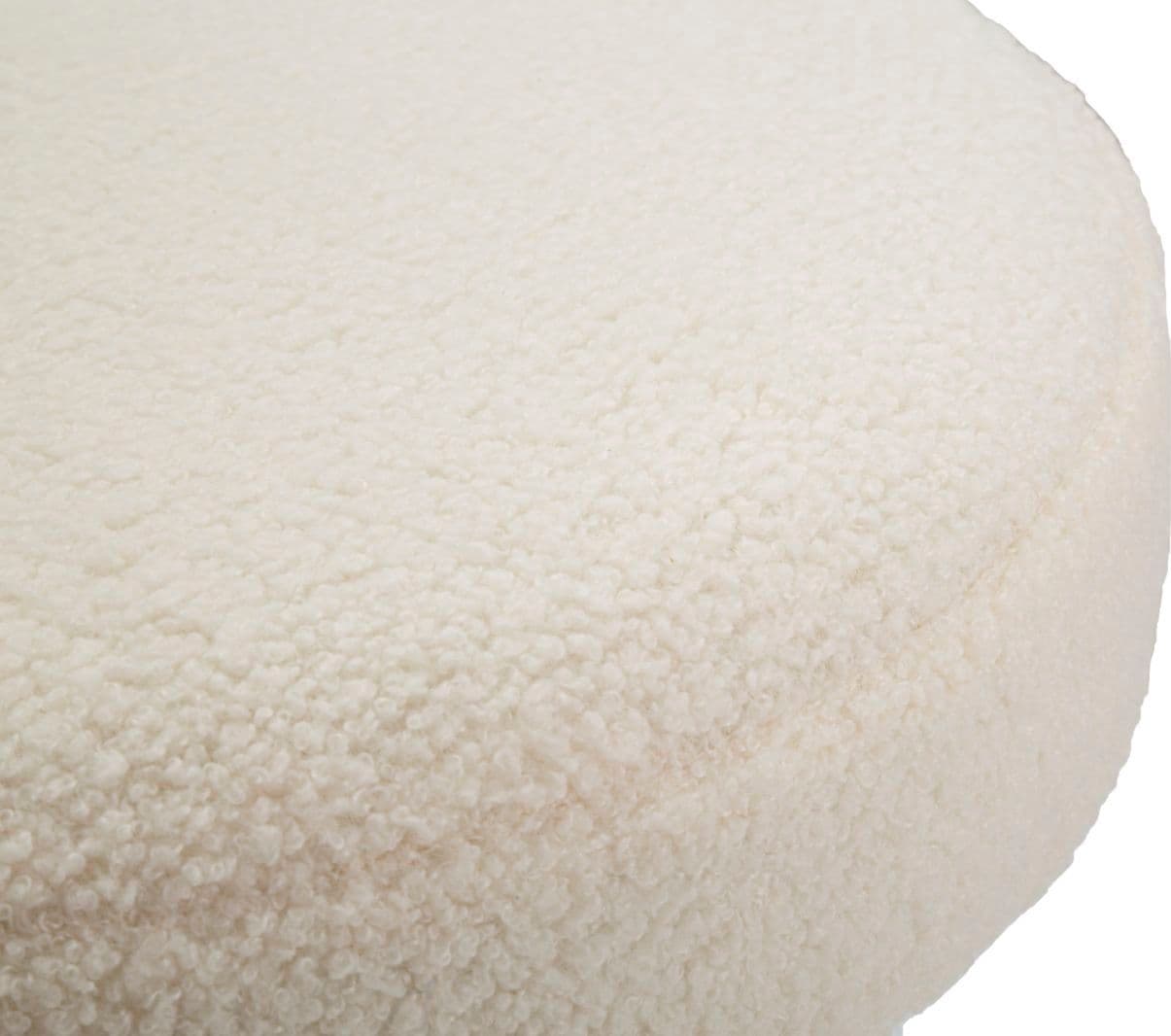 Tavolinetto "Iceland" tondo in tessuto colore crema per interni in Console e tavoli da divano Decor Space - Altamura, commercioVirtuoso.it
