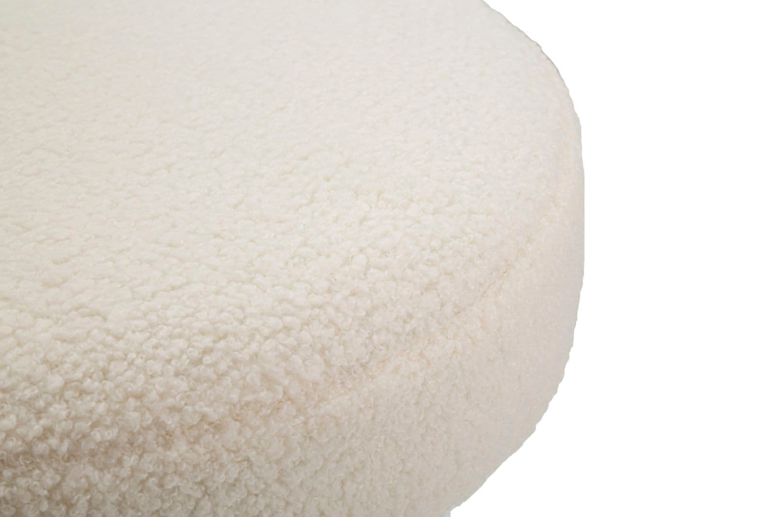Tavolinetto "Iceland" tondo in tessuto colore crema per interni in Console e tavoli da divano Decor Space - Altamura, commercioVirtuoso.it