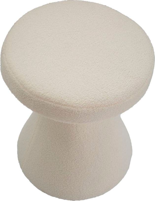 Tavolinetto "Iceland" tondo in tessuto colore crema per interni in Console e tavoli da divano Decor Space - Altamura, commercioVirtuoso.it