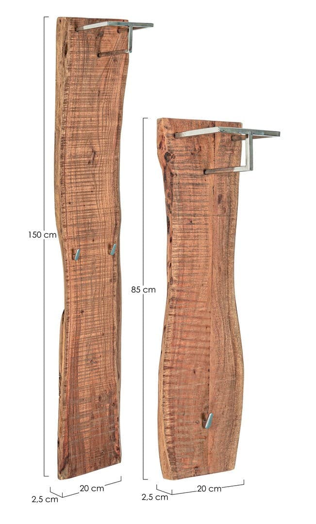 Set 2 appendiabiti "Elmer" in legno d'acacia in Appendiabiti Decor Space - Altamura, commercioVirtuoso.it