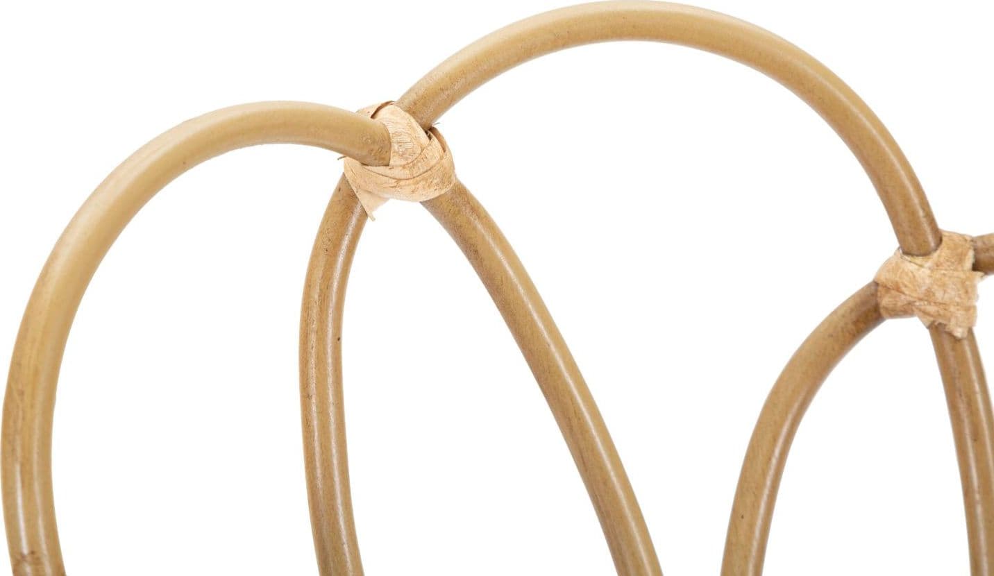 Porta vaso "Panama" rotondo in metallo con finiture in rattan per interni in Soprammobili Decor Space - Altamura, commercioVirtuoso.it