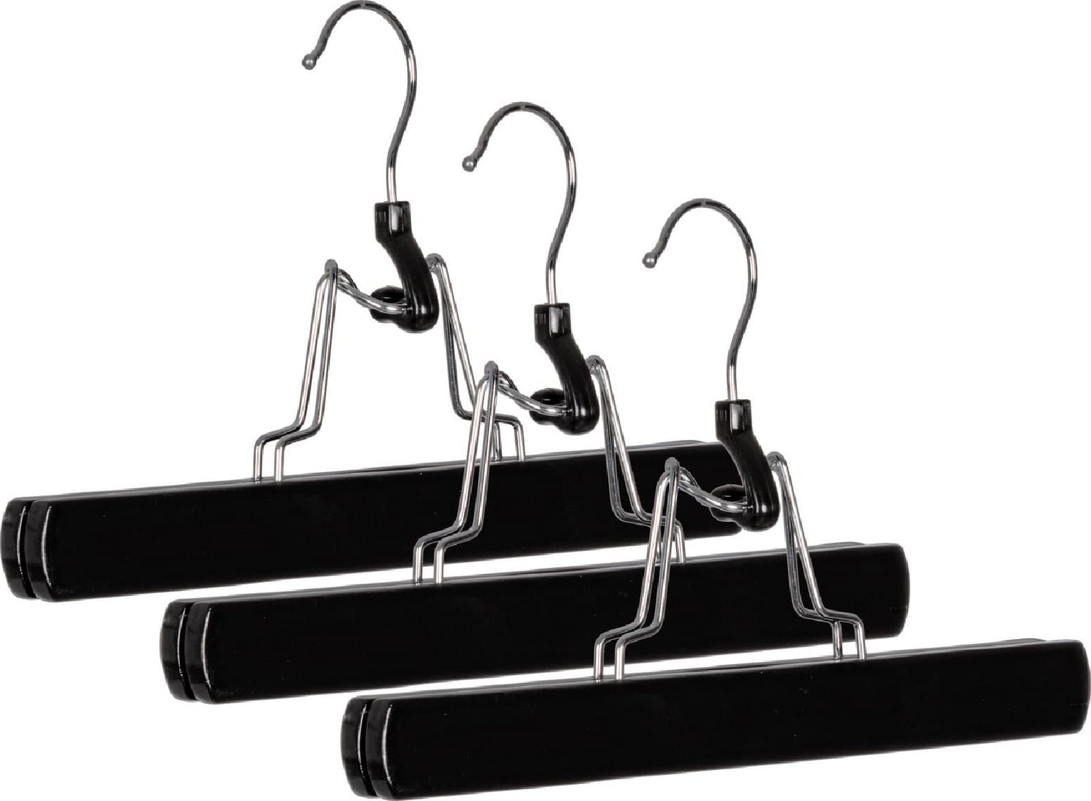 Set 3 Gruccia pantaloni "Clack" in legno di loto ed acciaio cromato in Organizer per cassetti Decor Space - Altamura, commercioVirtuoso.it