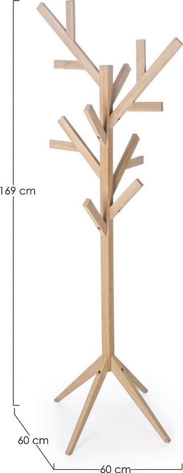 Appendiabiti "Daiki Tree" in legno di quercia da assemblare in Appendiabiti Decor Space - Altamura, commercioVirtuoso.it