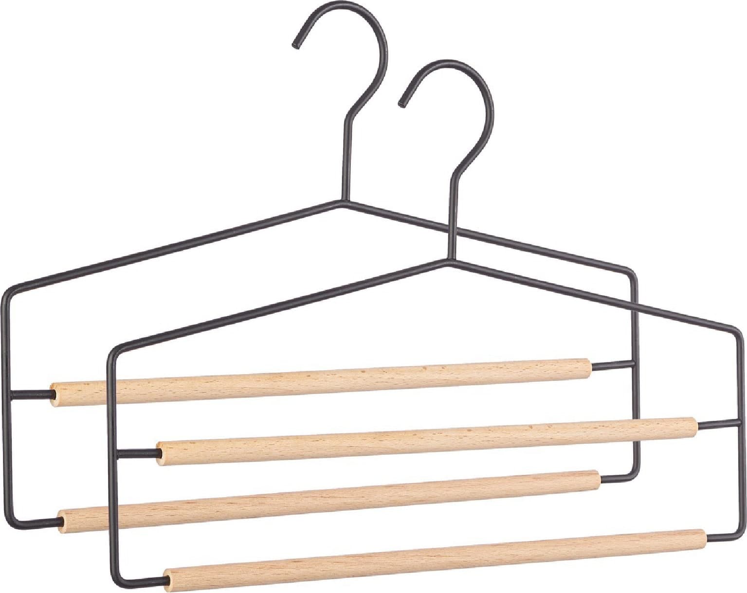 Gruccia 2 pezzi "Closet pantalone" in legno e acciaio in Organizer per cassetti Decor Space - Altamura, commercioVirtuoso.it