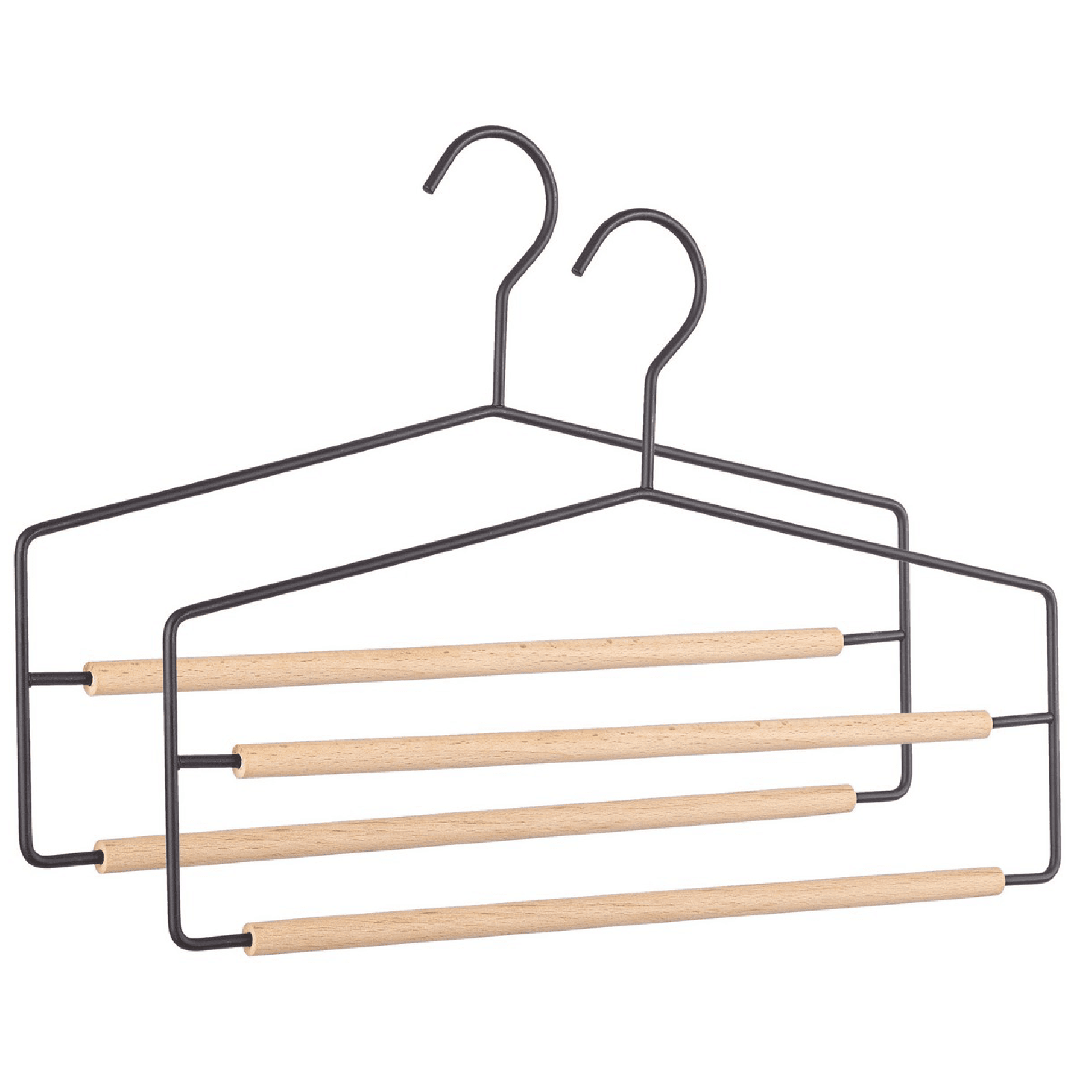 Gruccia 2 pezzi "Closet pantalone" in legno e acciaio in Organizer per cassetti Decor Space - Altamura, commercioVirtuoso.it