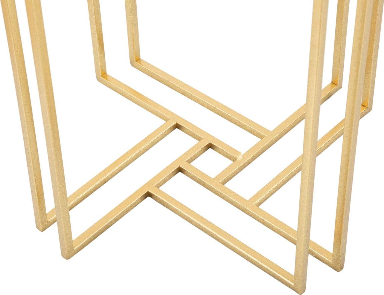 Porta telefono "Ligles" struttura in metallo e ripiano in vetro per interni in Console e tavoli da divano Decor Space - Altamura, commercioVirtuoso.it