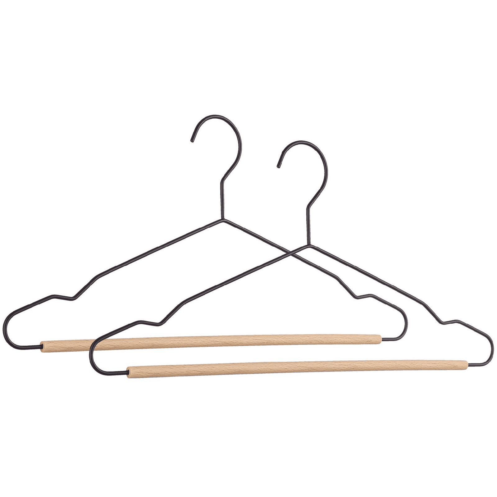 Set 2 gruccia con barra "Closet" in legno e acciaio in Organizer per cassetti Decor Space - Altamura, commercioVirtuoso.it