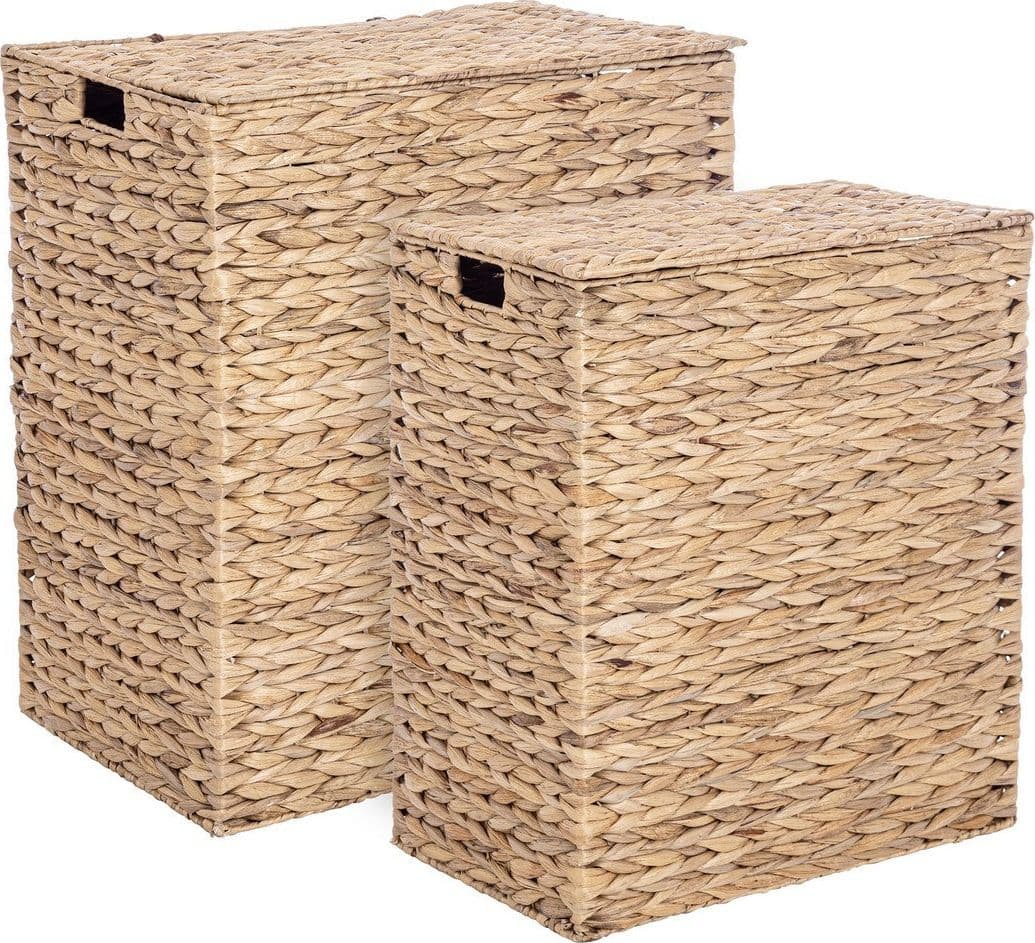 Set 2 pezzi porta biancheria "Kalaw" naturale rettangolare in Organizer per cassetti Decor Space - Altamura, commercioVirtuoso.it