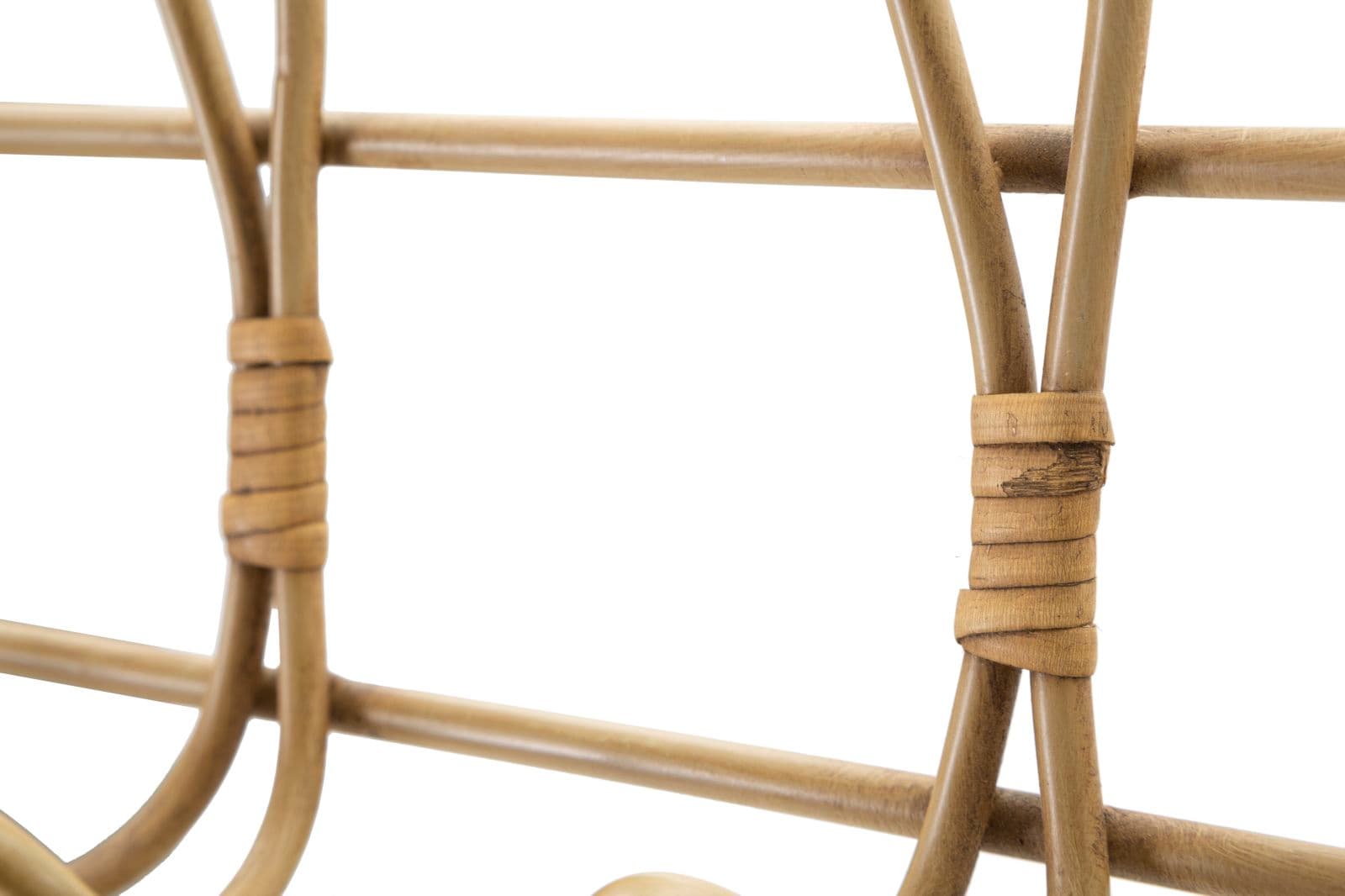 Appendiabiti da parete "Panama" in metallo e rattan con 5 ganci per interni in Appendiabiti Decor Space - Altamura, commercioVirtuoso.it