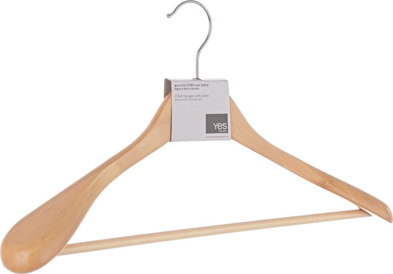 Gruccia "Coat" spalla in legno di loto e acciaio cromato con barra in Organizer per cassetti Decor Space - Altamura, commercioVirtuoso.it