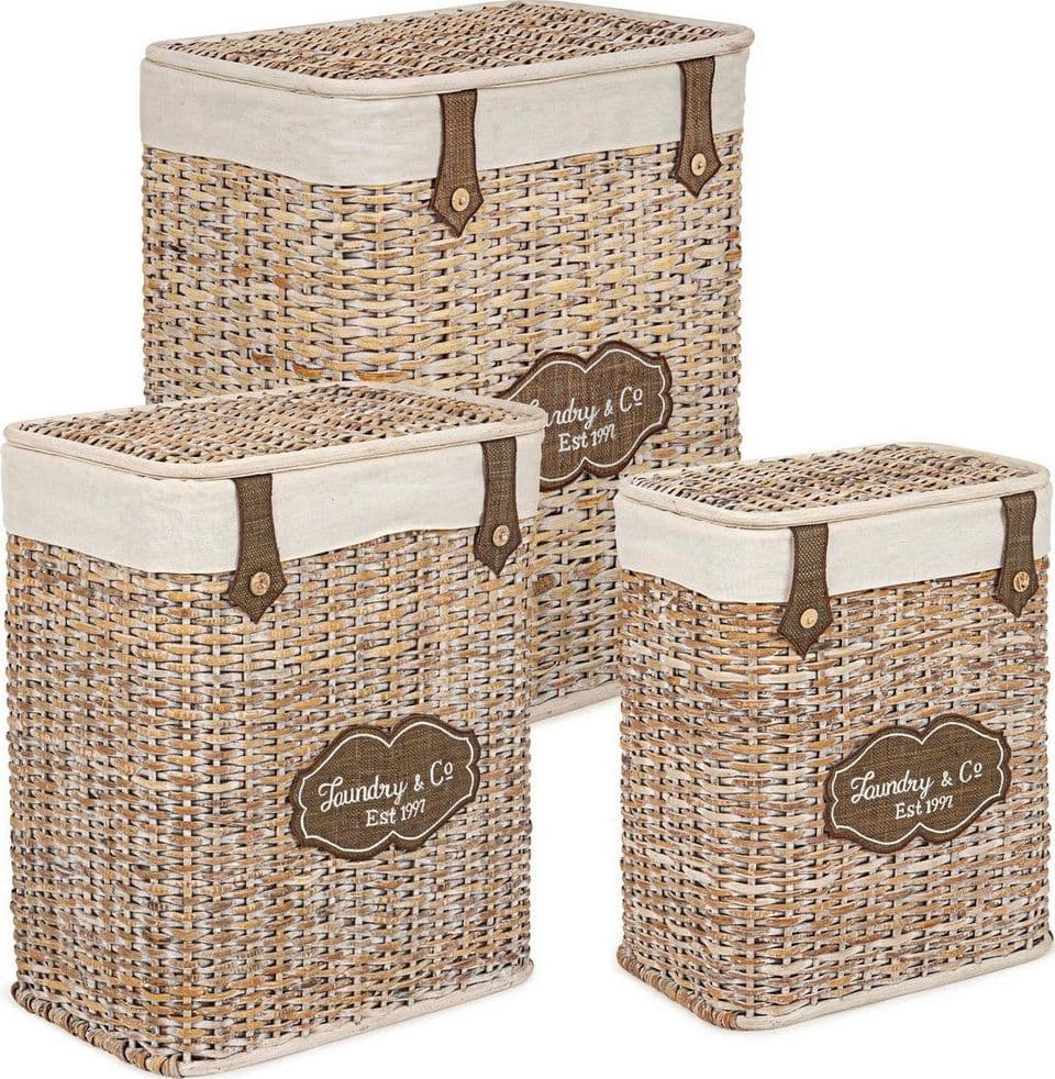 Set 3 porta biancheria "Provenzale naturale" in Organizer per cassetti Decor Space - Altamura, commercioVirtuoso.it