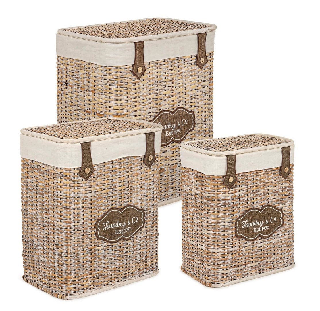 Set 3 porta biancheria "Provenzale naturale" in Organizer per cassetti Decor Space - Altamura, commercioVirtuoso.it