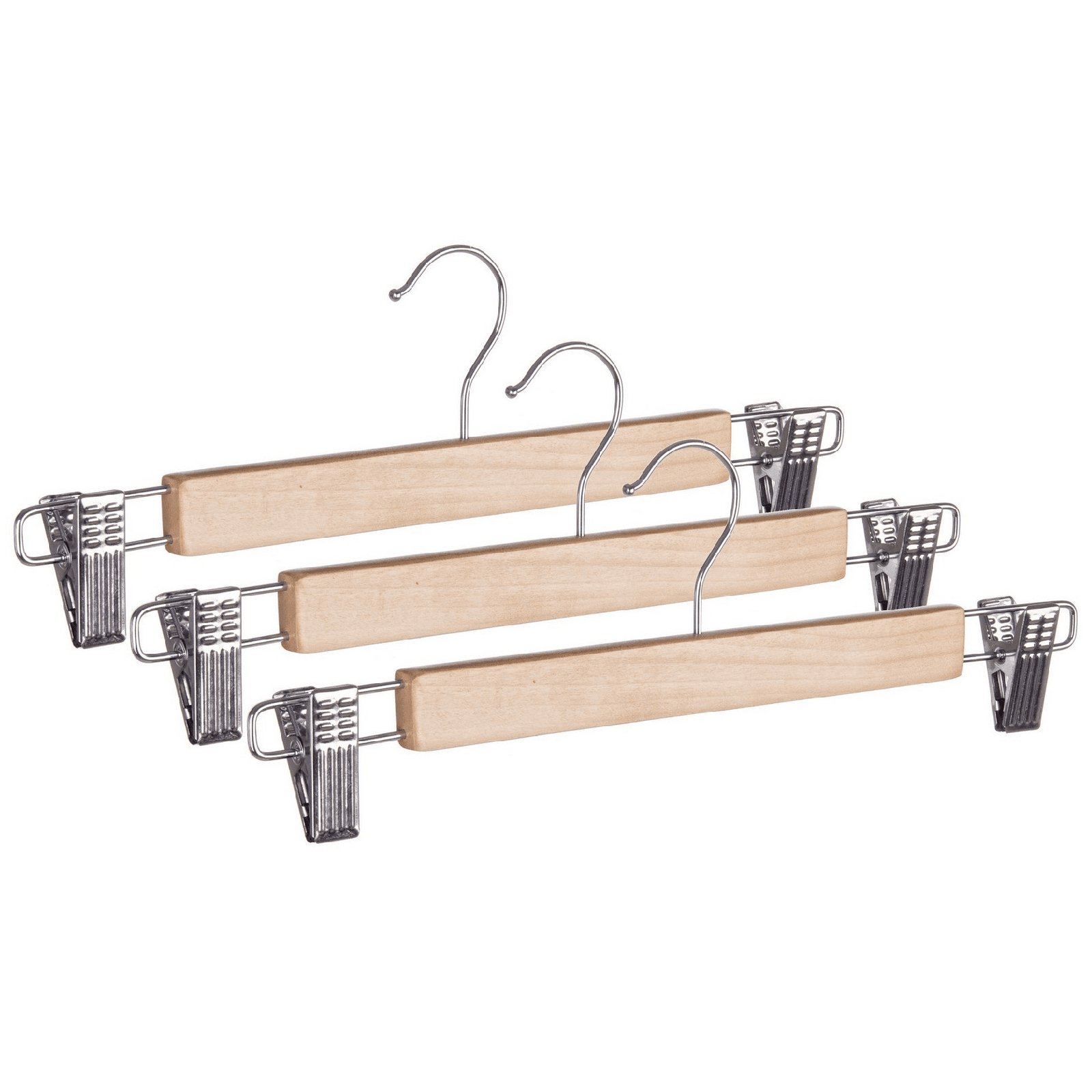 Set 3 gruccia "Fat" con clip di legno e acciaio in Organizer per cassetti Decor Space - Altamura, commercioVirtuoso.it