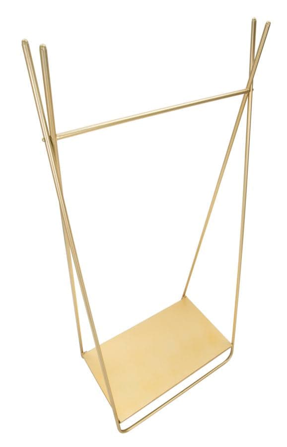 Appendiabiti struttura in metallo color oro con ripiano per interni in Appendiabiti Decor Space - Altamura, commercioVirtuoso.it