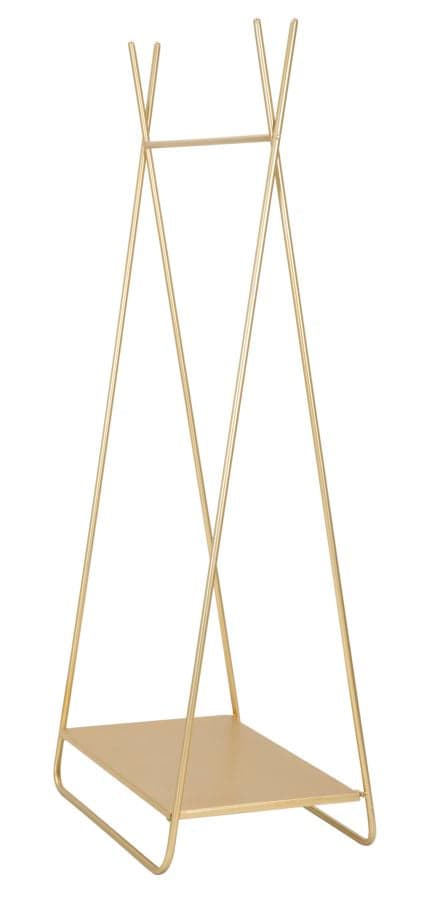 Appendiabiti struttura in metallo color oro con ripiano per interni in Appendiabiti Decor Space - Altamura, commercioVirtuoso.it