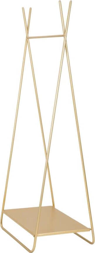 Appendiabiti-struttura-in-metallo-color-oro-con-ripiano-per-interni