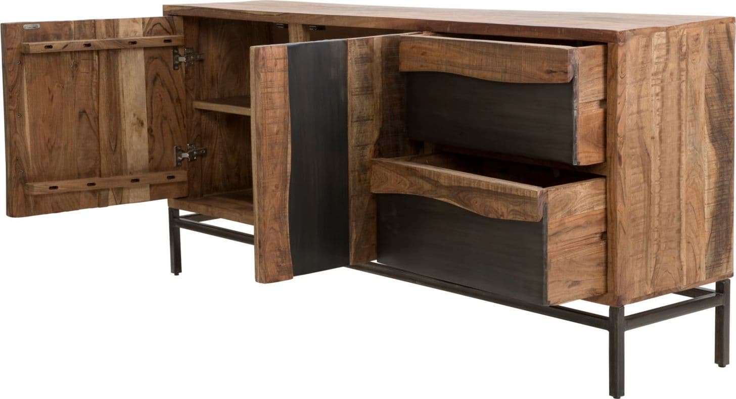 Mobile "Yellowstone" in legno di acacia per interno 175 x 40 x 80h cm in Pareti attrezzate Decor Space - Altamura, commercioVirtuoso.it