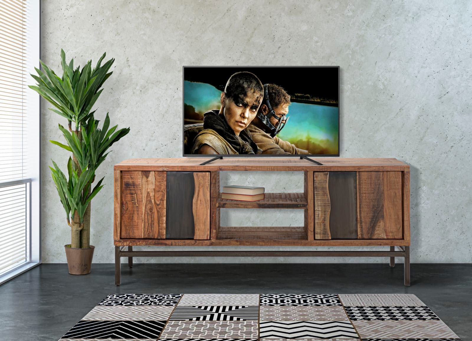 Mobile porta TV "Yellowstone" per interno 145 x 40 x 60h cm in Pareti attrezzate Decor Space - Altamura, commercioVirtuoso.it