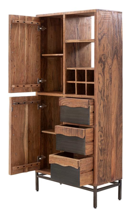 Libreria "Yellowstone" in legno di acacia e metallo per interno in Librerie Decor Space - Altamura, commercioVirtuoso.it