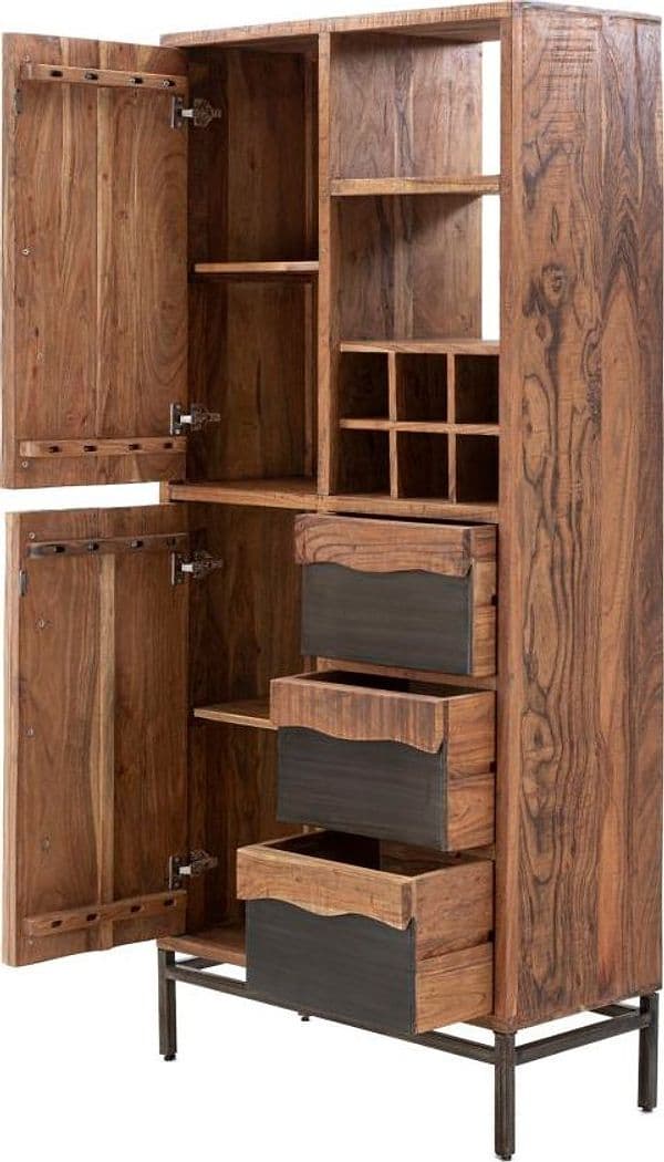 Libreria "Yellowstone" in legno di acacia e metallo per interno in Librerie Decor Space - Altamura, commercioVirtuoso.it