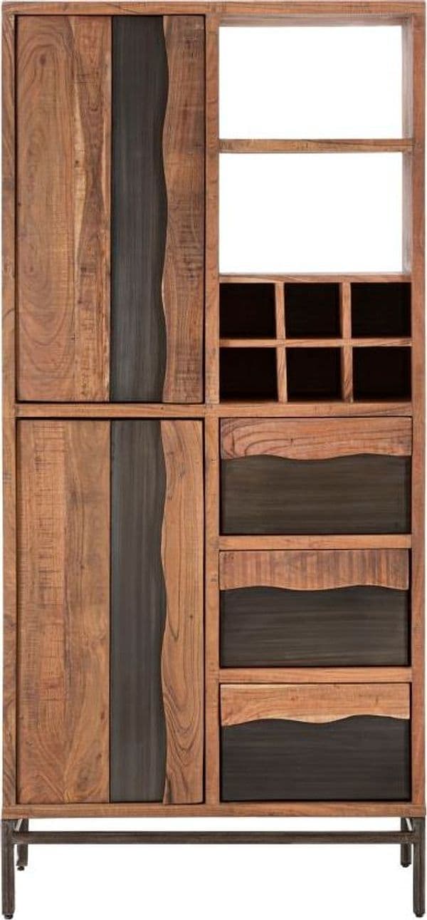 Libreria "Yellowstone" in legno di acacia e metallo per interno in Librerie Decor Space - Altamura, commercioVirtuoso.it