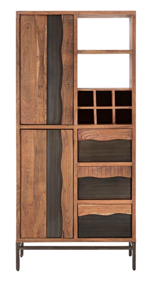 Libreria "Yellowstone" in legno di acacia e metallo per interno in Librerie Decor Space - Altamura, commercioVirtuoso.it