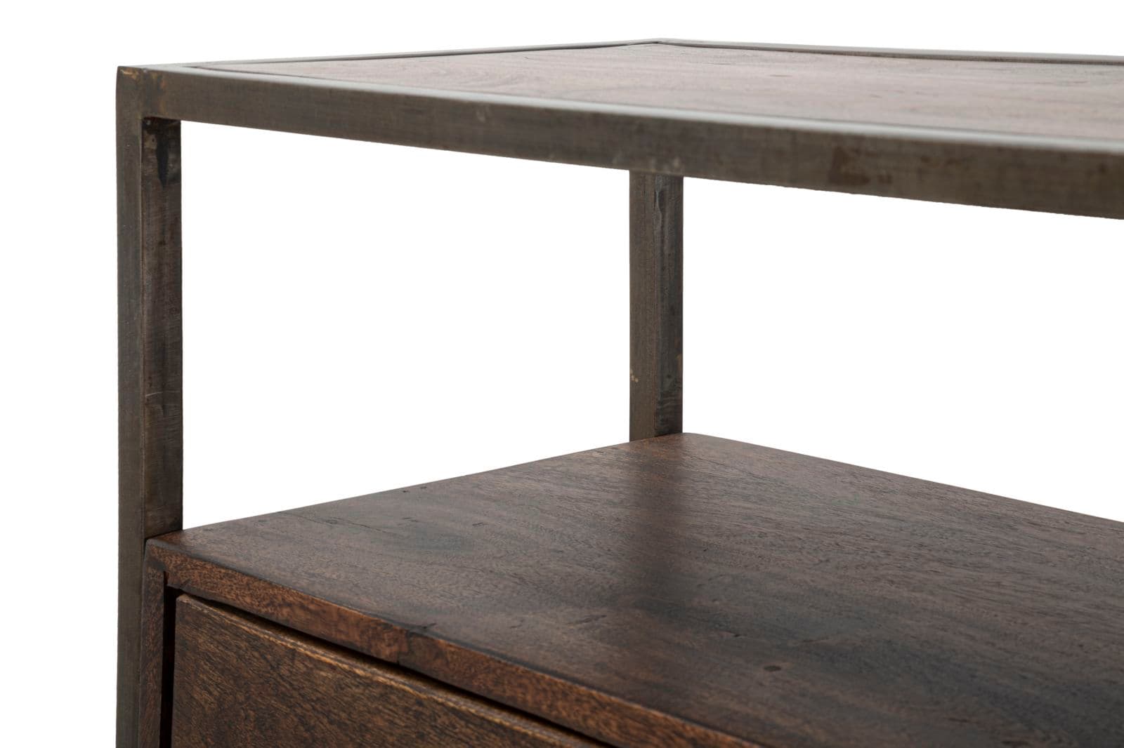 Mobiletto "Burn" in legno di acacia per interno 75 x 30 x 83h cm in Cassettiere Decor Space - Altamura, commercioVirtuoso.it