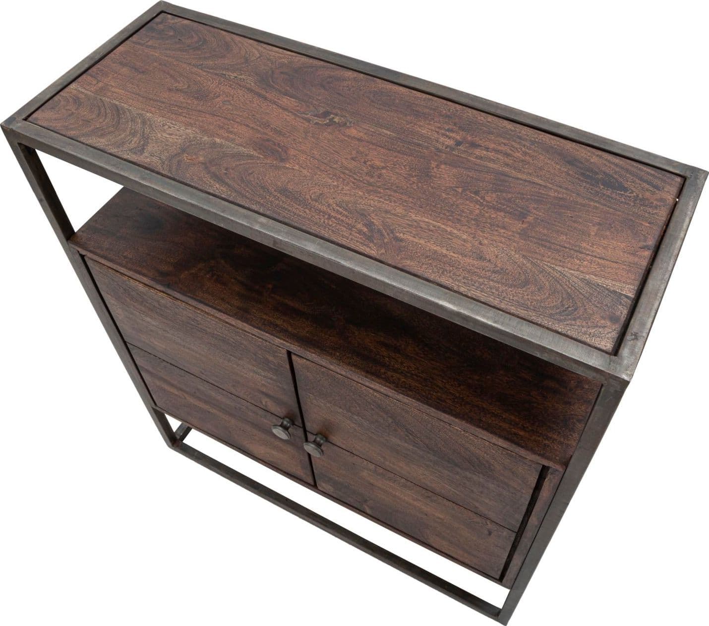 Mobiletto "Burn" in legno di acacia per interno 75 x 30 x 83h cm in Cassettiere Decor Space - Altamura, commercioVirtuoso.it