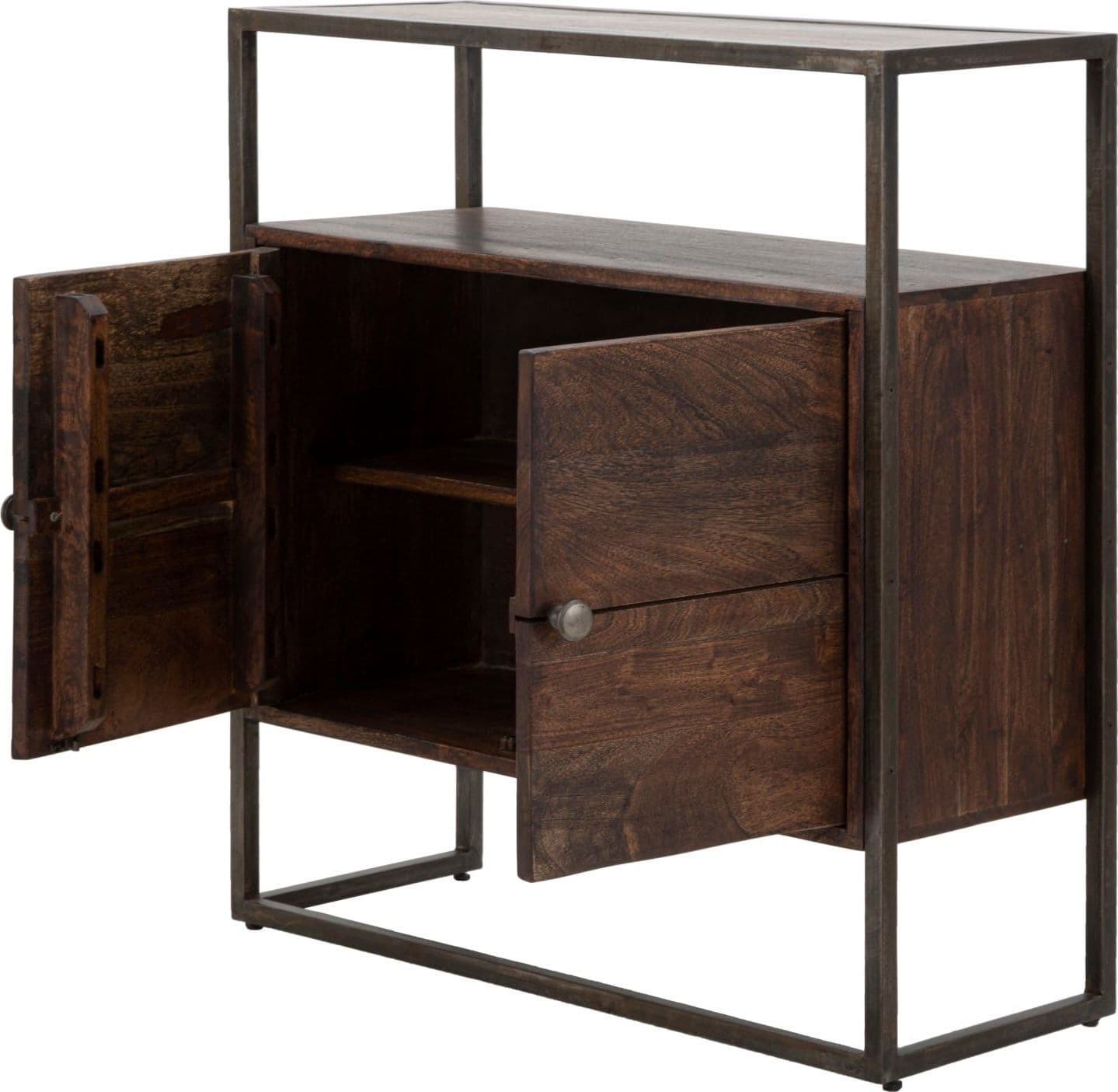 Mobiletto "Burn" in legno di acacia per interno 75 x 30 x 83h cm in Cassettiere Decor Space - Altamura, commercioVirtuoso.it