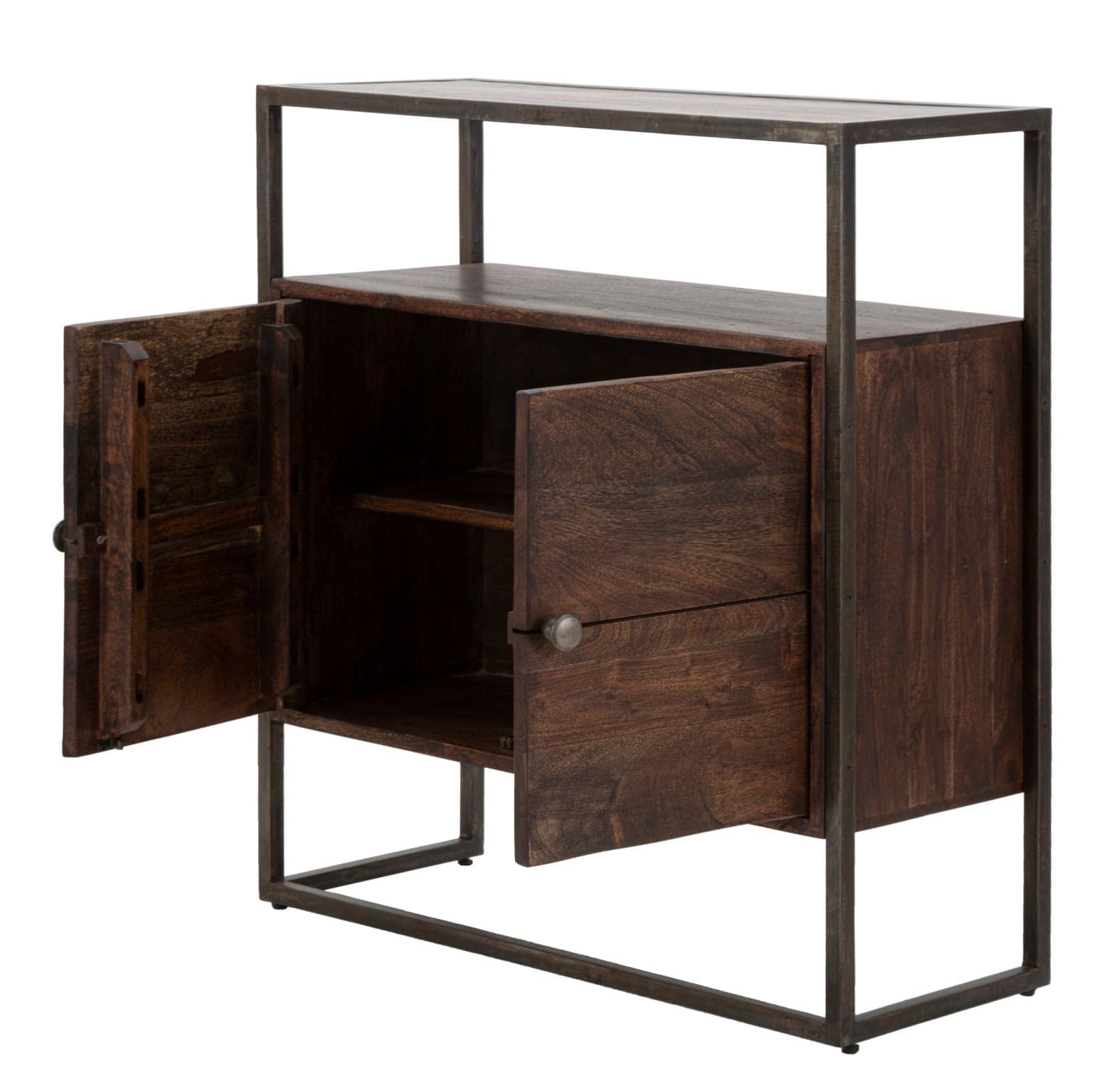 Mobiletto "Burn" in legno di acacia per interno 75 x 30 x 83h cm in Cassettiere Decor Space - Altamura, commercioVirtuoso.it