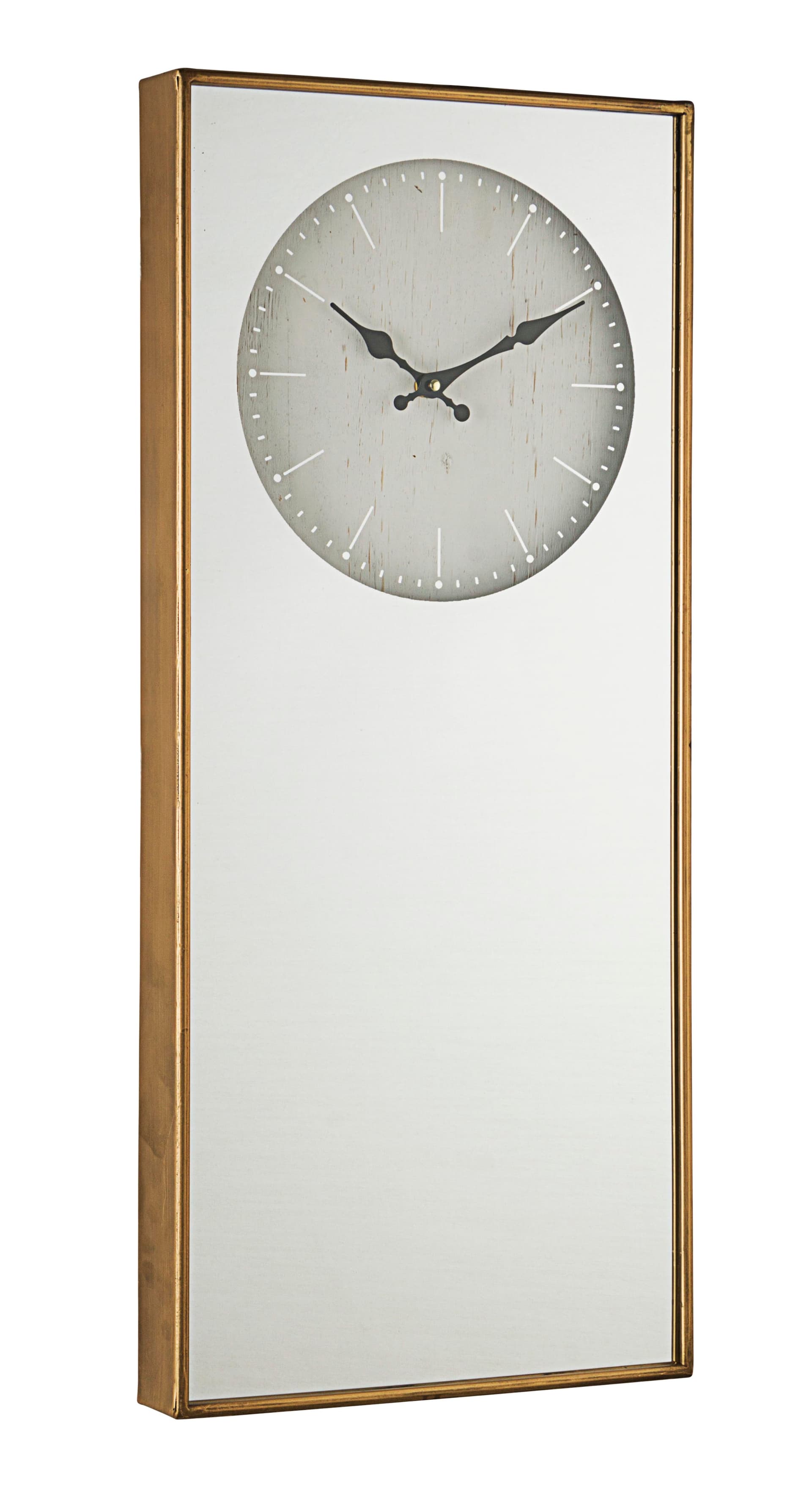 Orologio da parete "Ticking" in acciaio a batteria h 35x6x80 cm in Orologi da parete Decor Space - Altamura, commercioVirtuoso.it
