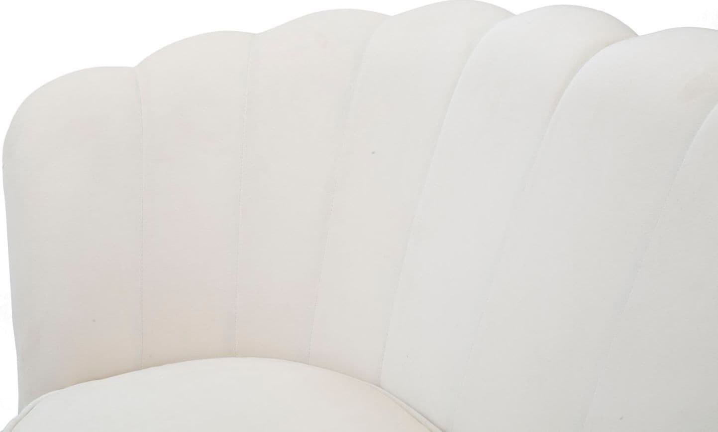 Divanetto "Vienna" 2 posti in velluto color bianco gambe color oro per interni in Divani Decor Space - Altamura, commercioVirtuoso.it