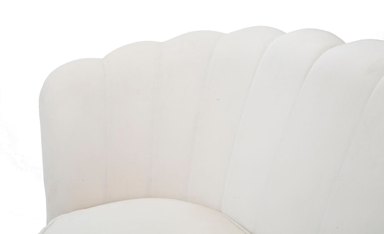 Divanetto "Vienna" 2 posti in velluto color bianco gambe color oro per interni in Divani Decor Space - Altamura, commercioVirtuoso.it
