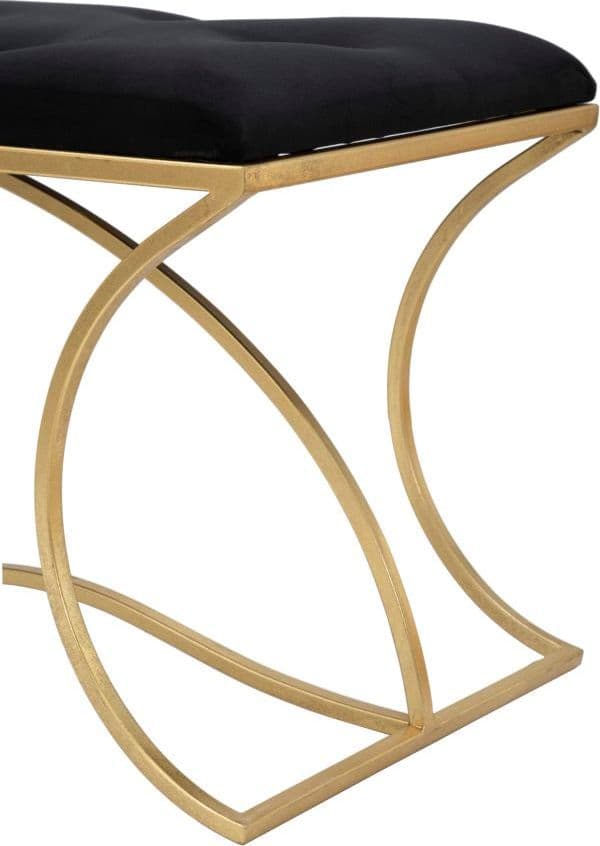 Panca "Sunshine" in poliestere struttura in metallo color oro per interni in Panche contenitore Decor Space - Altamura, commercioVirtuoso.it