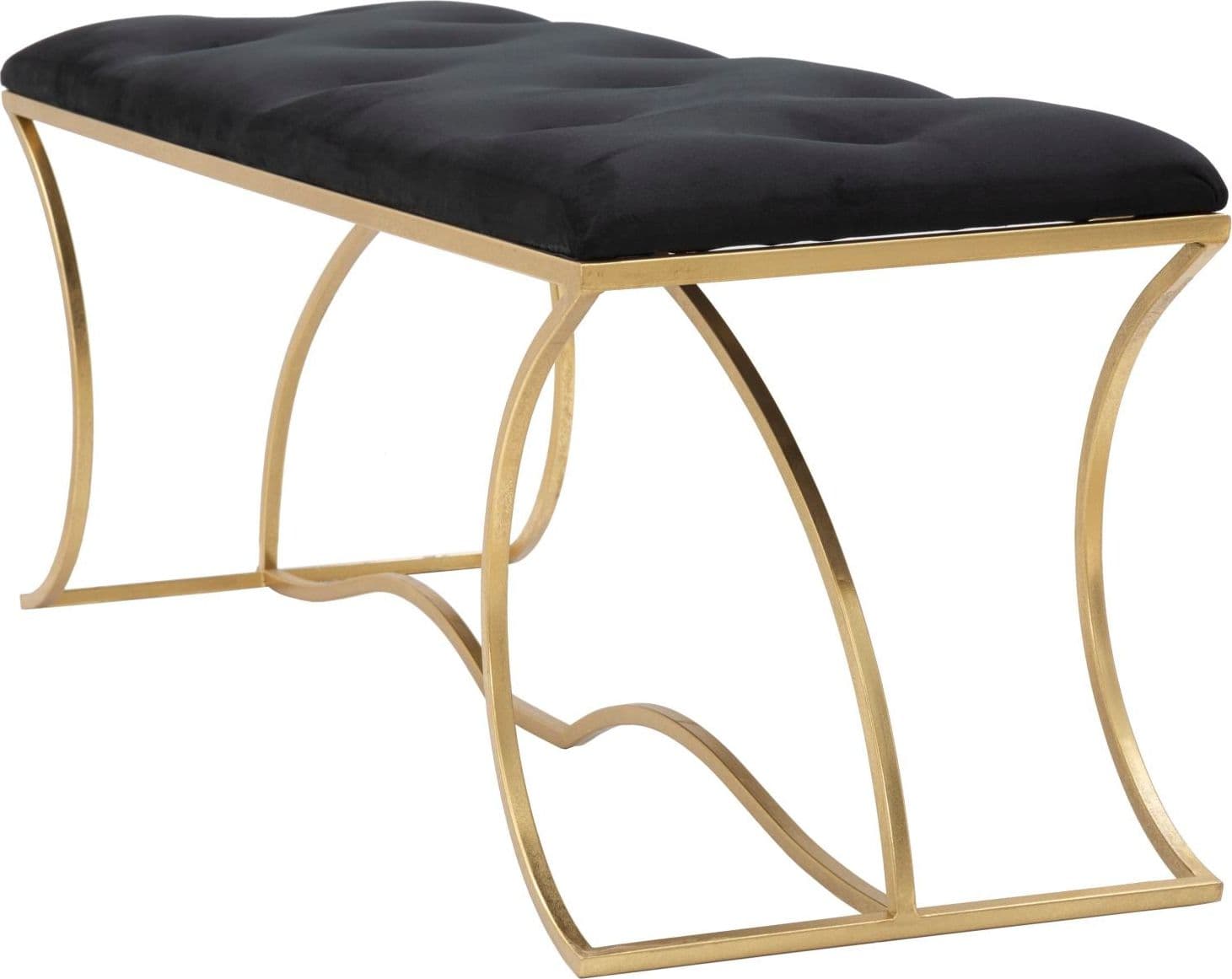 Panca "Sunshine" in poliestere struttura in metallo color oro per interni in Panche contenitore Decor Space - Altamura, commercioVirtuoso.it