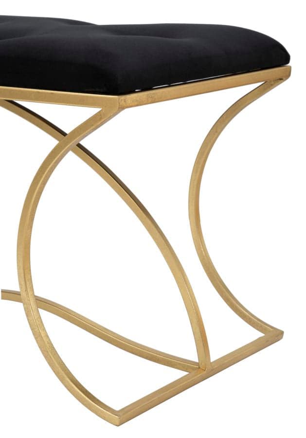 Panca "Sunshine" in poliestere struttura in metallo color oro per interni in Panche contenitore Decor Space - Altamura, commercioVirtuoso.it