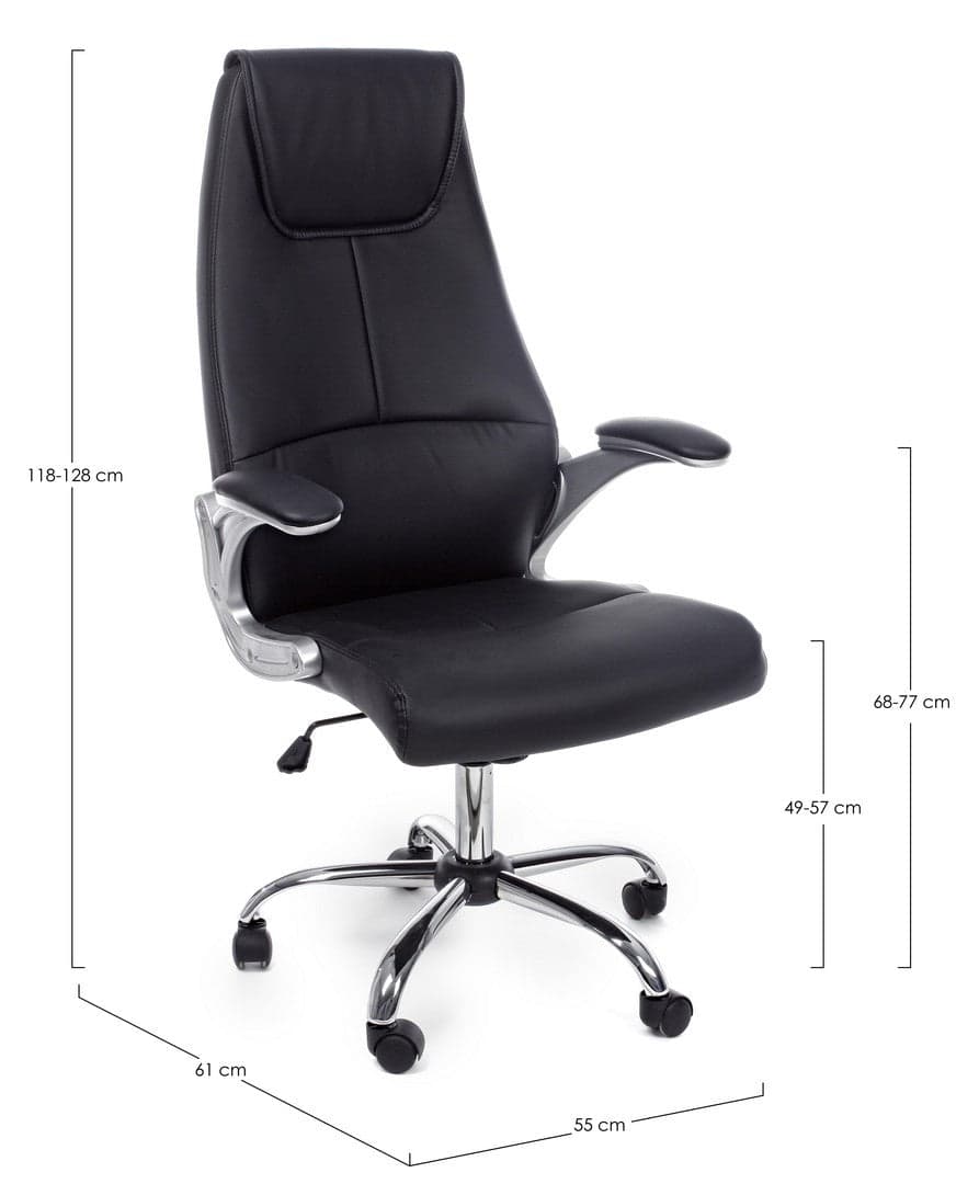 Poltrona "Camberra" da ufficio ergonomica con braccioli, altezza regolabile in Poltrone Decor Space - Altamura, commercioVirtuoso.it