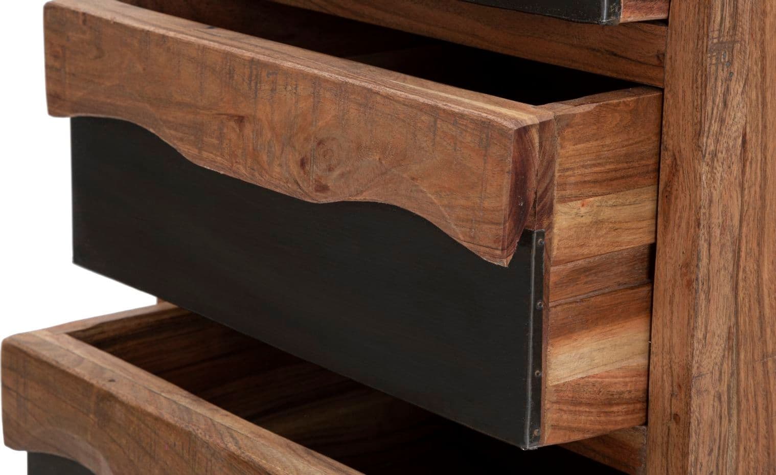 Cassettiera "Yellowstone" struttura in legno di acacia e metallo per interni in Cassettiere Decor Space - Altamura, commercioVirtuoso.it