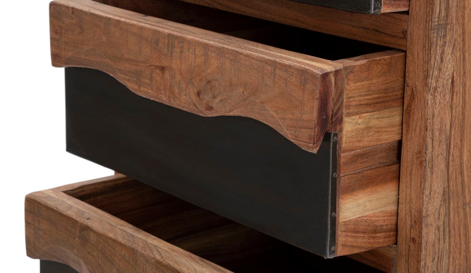 Cassettiera "Yellowstone" struttura in legno di acacia e metallo per interni in Cassettiere Decor Space - Altamura, commercioVirtuoso.it